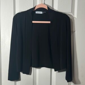 Calvin Klein Women's size Large Black Bolero Blazer Lightweight